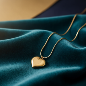 Eternal Love Heart Pendant Neckpiece – Elegant Romantic Statement Jewelry