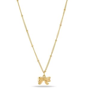 Bow Necklace for Women - Gold