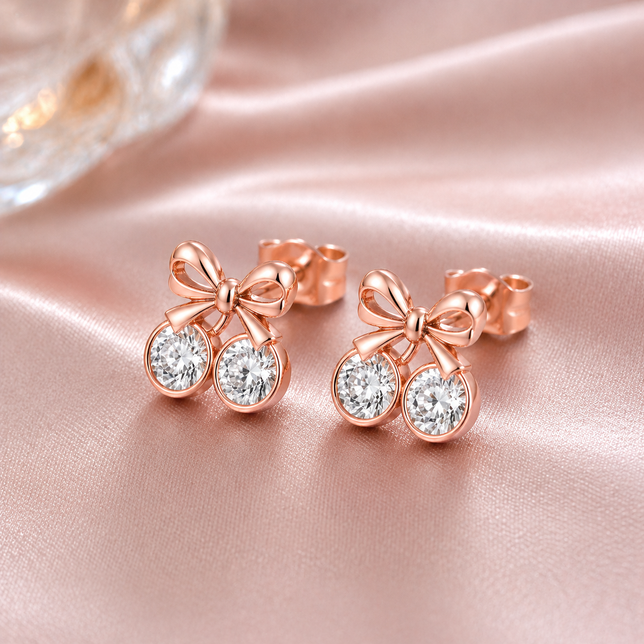 Minimalist Crystal Stud Earrings for Girls & Women